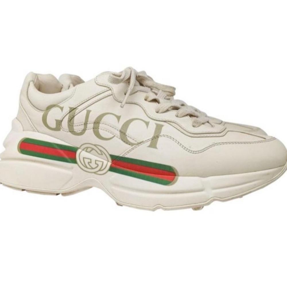 Gucci Logo Rhyton Dad Leather Sneakers US 9/EU 39